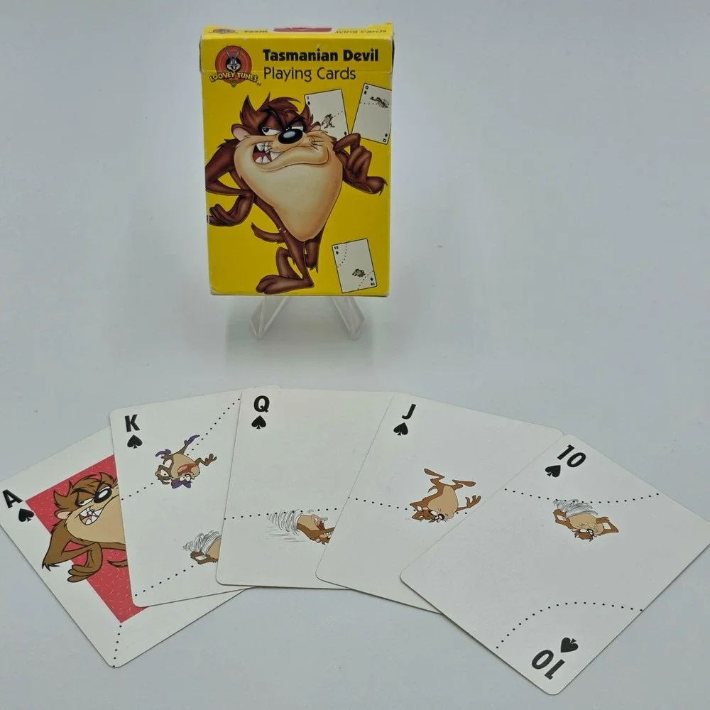 Vintage 1999 Taz 52 Playing Cards Tasmanian Devil Looney Tunes Taz-Mayhem